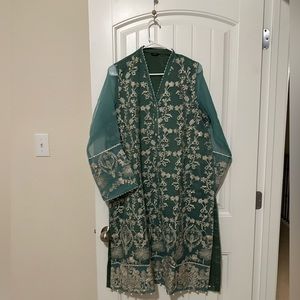 2 piece embroidered suit Kurta and trouser